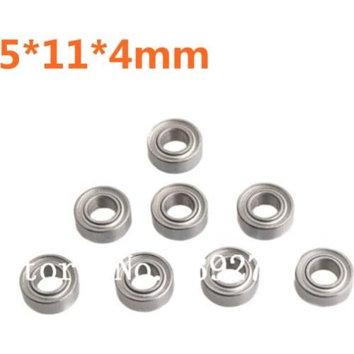 8pcs RC Upgrade Parts Aluminium Alloy Ball Bearing 5*11*4mm For 1/10 Scale Models RC Cars
