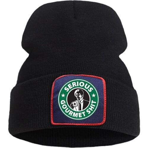 Serious Gourmet Shit Flexible Brimless Hats Hot Sale Knitted Hat Wool Ski Unisex Beanie Cap Harajuku Cool Street Hedging Caps