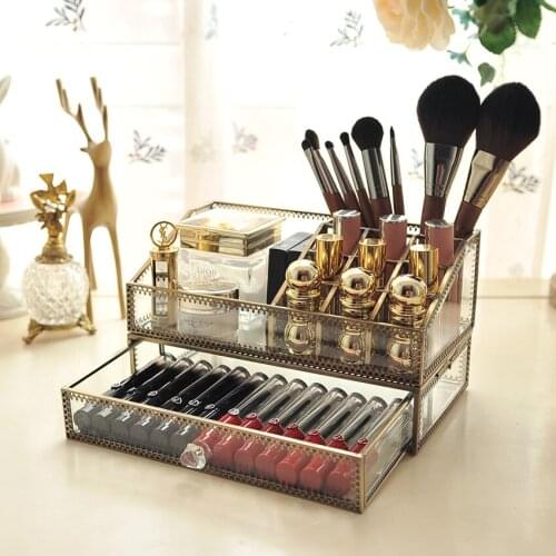 Glass drawer cosmetic storage box desktop storage box cake wedding decoration