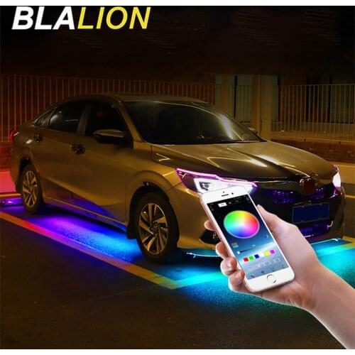 Car Neon Underglow Led Lights Kit Car Interior Ambient Atmosphere lamp RGB Color APP Remote Control Underbody System Neon Light