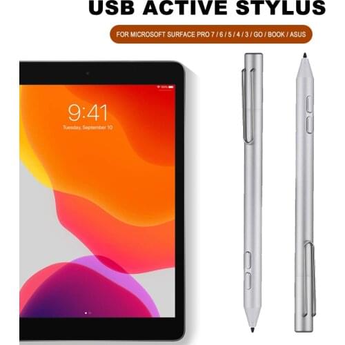 Universal Active Stylus Pen with Replacement Tip + AAAA Battery for Microsoft Surface Pro 7 6 5 2017 4 3 Go Studio Stylus