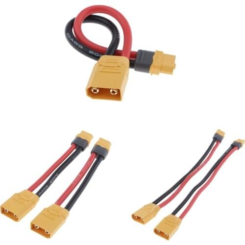 Pack of 2 Connectors XT60 Female to XT90 Male 10AWG Connector