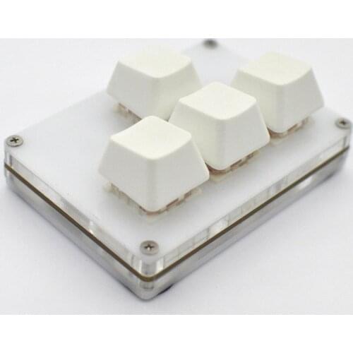 USB 4 Keys Mini Cherry Switch Mechanical Gaming Keyboard DNF Direction Define Macro Shortcut Keyboard For Windows Linux MacOS