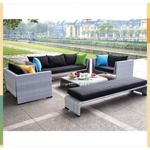 All Weather Wicker Modern salon sofa furniture luxe sofa