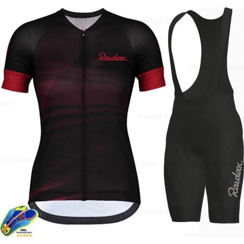Women Short Sleeve Jersey Set 2020 Raudax Summer Road Cycle Clothing Outdoor Team Ropa De Ciclismo Mujer Quick-Dry