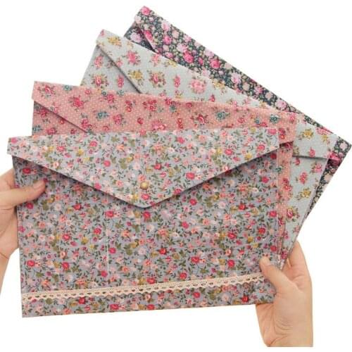 1Pc 33cm*23cm Fabric File Holder Document Bag File Bag Stationery Pouch for Students Kids