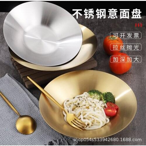 1Pc Ramen Bowl 304 Stainless Steel Single Layer Cold Noodle Bowl Mixed Rice Bowl Mixed Noodle Bowl Creative Soup Bowl