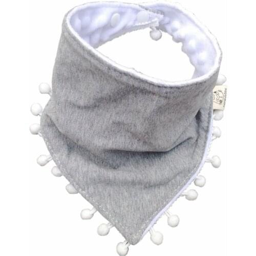 1Pcs Baby Bibs Newborn Girls Burp Bandana Cotton Soft Ball Tassels Toddler Triangle Scarf Boys Accessories Infant Saliva Towel