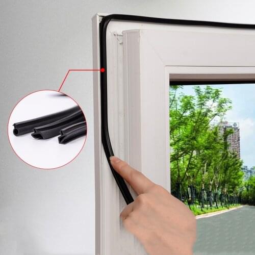 10M Rubber Door Window Sealing Strip Soundproof Waterproof Dustproof Seal Tape Weather Stripping gap Filler Window Hardware