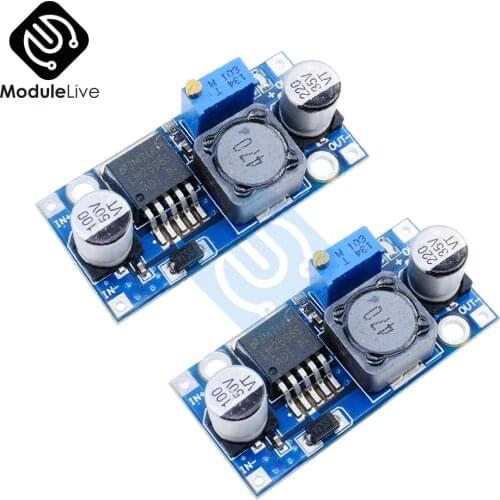 2PCS DC-DC adjustable power step down module Blue LM2596 Buck Converter Module 3.2V-40V To 1.25V-35V Voltage Regulator Board