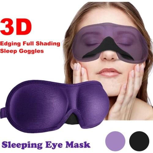 3D Sleeping Mask Block Out Light Soft Padded Sleep Mask For Eyes Slaapmasker Eye Shade Blindfold Sleeping Aid Face Mask Eyepatch