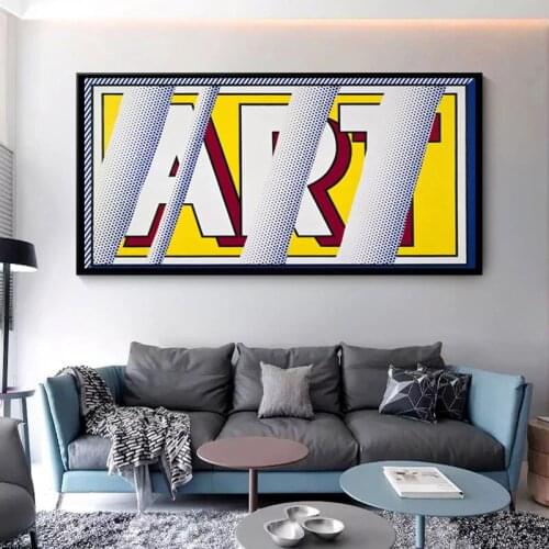 Roy Lichtenstein Creativity ART Abstract Poster Pop Art Canvas Painting Hanging Wall Art Picture for Living Room Home Decoration