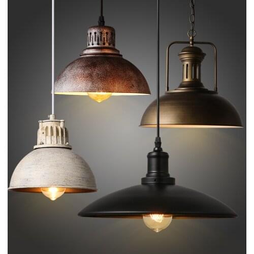 American Retro Industrial Loft Cafe Bar Iron Pot Restaurant Bar Cafe Hot Pot Shop Chandelier luminaire