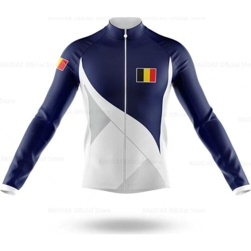 Belgium 2020 Spring/summer Men Cycling Jerseys Clothing Long Sleeve Mountain Outdoor Triathlon Wear Bicycle Clothes Bike Jersey