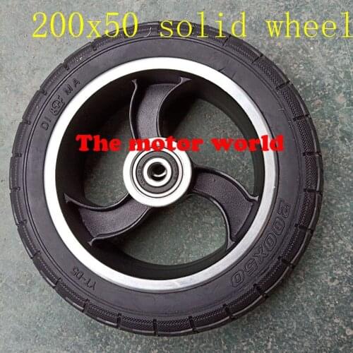Free Shipping Hot Sale 200x50 Solid Wheel Fits for Electric Scooter Tyre 8" Scooter Tyre ,Aluminium Alloy Wheel Electric Vehicle