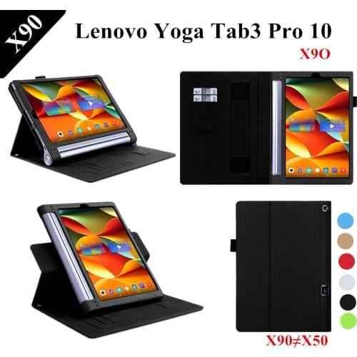 Lichee Pattern YOGA Tab 3 plus Stand PU Leather Case For Lenovo YOGA Tab 3 Pro 10 X90 X90F X90L Leather Cover YT-X703L X703F