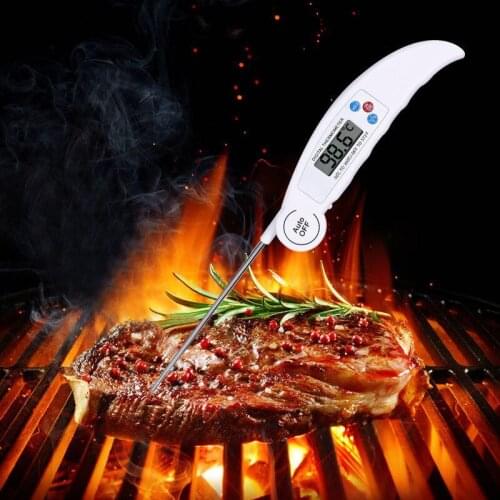 Food Thermometer Digital Kitchen Thermometer Meat Water Milk Cooking Probe Folding BBQ Electronic Oven Waterproof Kitchen Tools