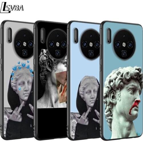 For Huawei Mate 30 20 10 Pro Lite Case Michelangelo Art Statue Back Shell for Huawei Y9 Y7 Y6 Pro Y5 2019 2018 Phone Case