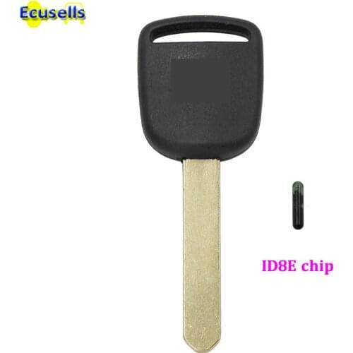 Ignition transponder key casing shell fob with ID8E 8E chip for Honda Jazz Fit S2000 with blank HON66 blade