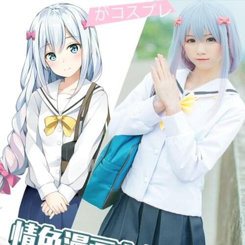 Anime Eromanga Sensei Cosplay Costume Izumi Sagiri Copslay White School Uniform Fancy Party Outfits for Halloween