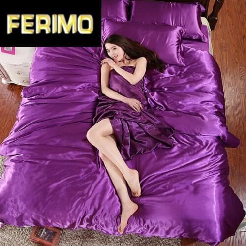 HOT! 100% pure satin silk bedding set,Home Textile King size bed set,bedclothes,duvet cover flat sheet pillowcases Wholesale 19