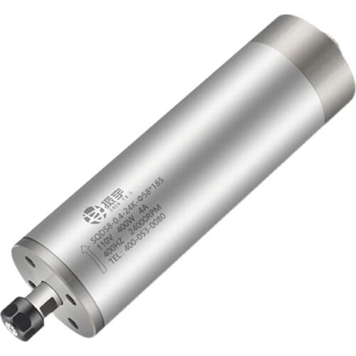 ZHENYU engraving machine self-cooling shaft spindle motor, 400w speed: 24000 rpm, 58 diameter, suitable for woodworking acrylic
