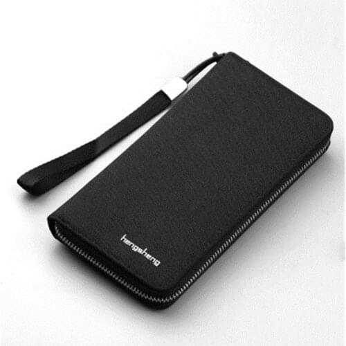 Mens Wallet Business Clutch Bag 2020 New Canvas Zipper Long Wallet Men Cartera Para Hombre Fashion Credit Card Holder Billetera
