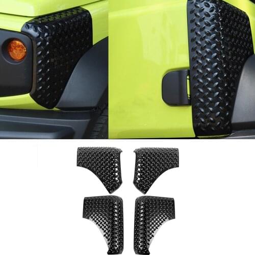 Front Rear Wheel Eyebrow Wrap Angle Decoration Stickers for Suzuki Jimny 2019 2020 2021 JB64 JB74 Car Exterior Accessory Black