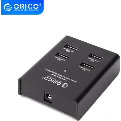 ORICO Charger Mobile Phone Charger USB Tablet Charger for iPhone X 8 7 Samsung S8 Xiaomi Tablet Power Bank iPad Black