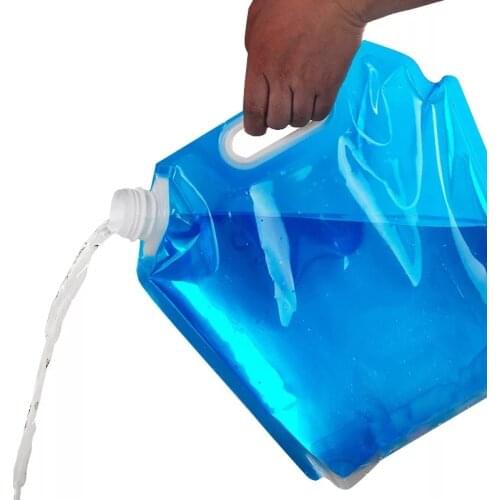 5L 10L PE Water Bottle for Portable Folding Water Storage Collapsible Drink Water Bottle Kettle Camping Hiking Outdoor Sports