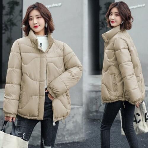 2021 new Winter Down Jacket Womens With Zipper Bread jacket Korean Style women Loose Padded Parkas Thick Warm Cold Coat
