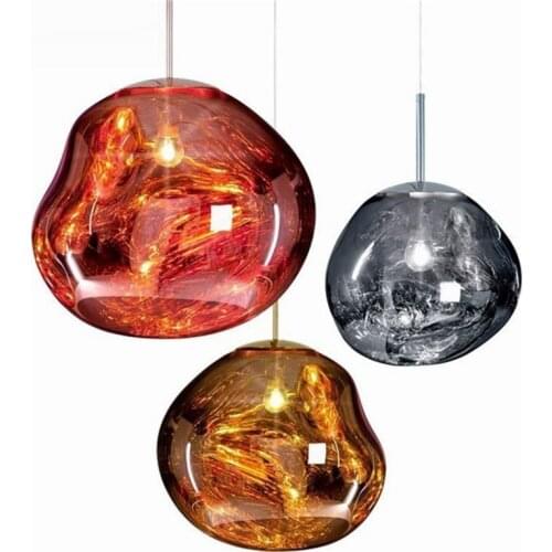 Modern Pendant Lights Plating glass Lava Dixon Lustre LED Luminaire Hanging Pendant Lamps Cafe Decor Lighting Fixtures