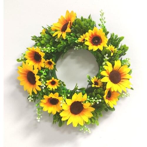 Wedding Wreath Artificial Flower Grass Garland Holiday Festival Door Hanging Wreath Wedding Party Décor Home Door Pendant