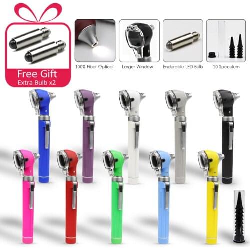 LED Fiber Optic Portable Medical Ear Endoscope Borescope for Ear Nosal Care Health Check Diagnostic Direct Otoscope Tool