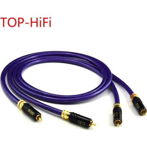 TOP-HiFi Pair SILVER IT65G Silver Plated RCA Cable Professional 2RCA Male to Male WBT-0144 RCA Interconnector Audio Cable