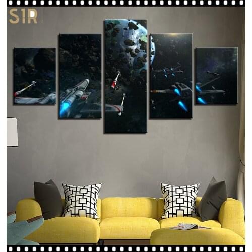 Star War Decorations for 5 Part Movie HD Poster Living Room Decoration Room Decor Anime Wall Art Star War Poster Wall Decor