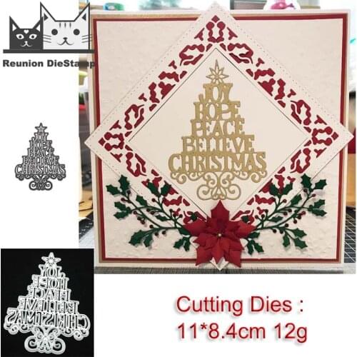 Reunion Christmas Tree Metal Cutting Dies Stencils Template for DIY Scrapbooking Album Photo Card Paper Making New Dies Cut 2020