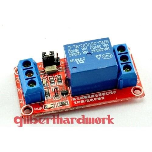5V 1-Channel Relay Module With Optocoupler High Low Level Triger