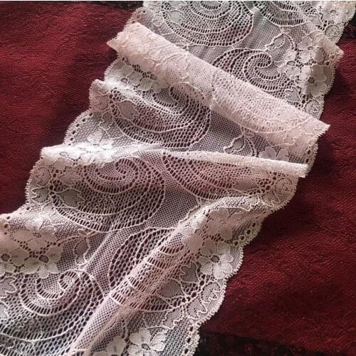 1 Meter WPink Color Embroidered Elastic Stretchy Lace Ribbon Lace Applique Handmade DIY Lingerie Sewing Craft Lace Trim