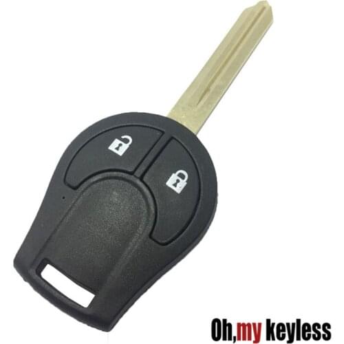 10pcs/lot 2 3 Button remote key shell Replacement For Nissan Juke Note Micra Cube Qashqai