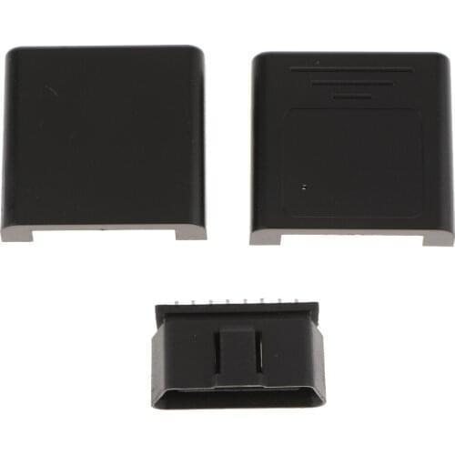 OBD2 OBDII 16Pin Male Connector Plug Shell Car Vehicle Adapter Plug