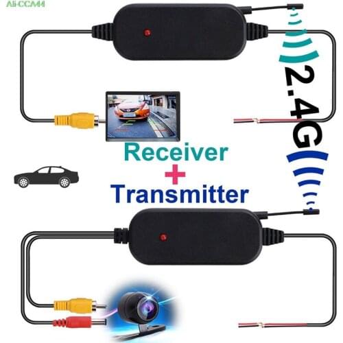 2.4G Wireless Transmitter & Receiver for Car Reverse Rear View Backup Camera and Monitor Parking Assistance Vehicle CAM