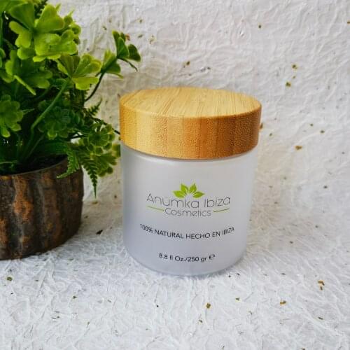 250g 250ml PET Cream Bottle Jars with Bamboo Lid Clear Plastic Cosmetic Container Candy Jars Bamboo Cap Matt Frosted Jar 8 oz