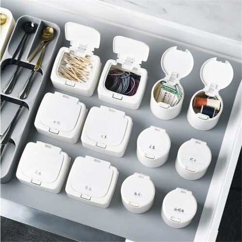 4pcs Storage Box Jewelry Dental Floss Cotton Swab Organizer Home Sundries Assortment Containers Cosmetic Makeup Organizer Box