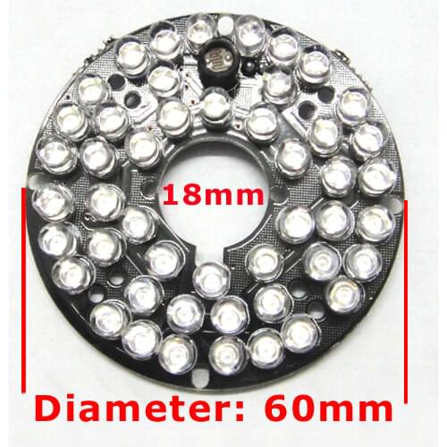 4x 48Leds 5mm Infrared IR 90 Degrees Bulbs Board 48 LEDs 850nm Illuminator For CCTV Camera