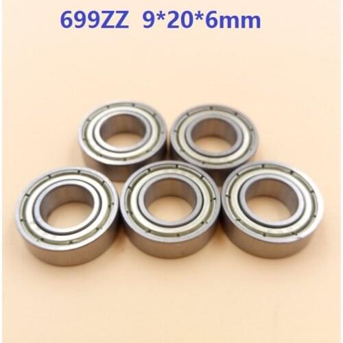 500pcs/lot 699ZZ 699Z 699 ZZ Z Bearings 9*20*6mm shielded deep groove ball bearings Miniature Mini bearing 9x20x6 mm