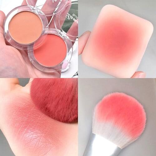 6 Colors Milk Tea Blush Peach Pallete Face Mineral Pigment Cheek Blusher Powder Makeup Professional Contour Shadow Pink Blusher