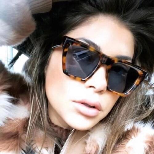 AOZE 2021 Leopard Square Casual Sunglasses Women New Fashion Brand Oversized Vintage Classic Designer Sunglasses Female Eyewear