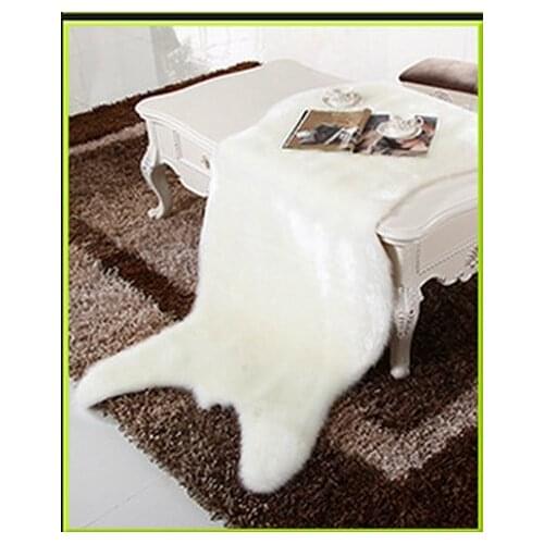 Australia Imitation Sheepskin Wool Chair Sofa Cover Long Hairy Carpet Seat Pad Plain Skin Fur Plain Fluffy Area Rugs Washable
