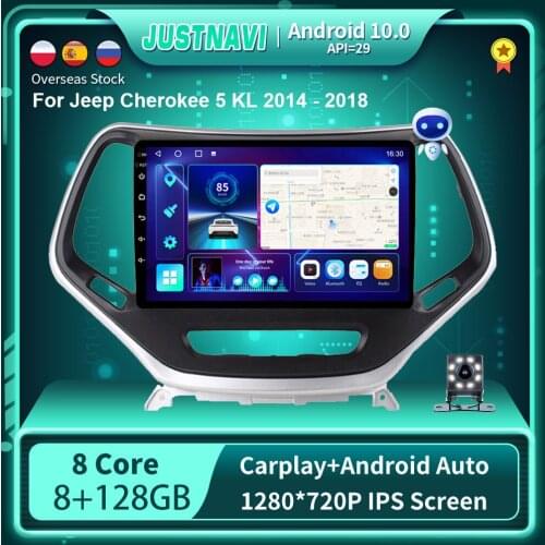 4G WIFI Car Radio For Jeep Cherokee 5 KL 2014-2018 Multimedia Video Player Android 10.0 Support BT DSP Rear View Camera No DVD